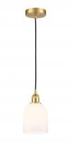 Innovations Lighting 616-1P-SG-G558-6GWH - Bella - 1 Light - 6 inch - Satin Gold - Cord hung - Mini Pendant