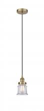 Innovations Lighting 616-1PH-AB-G182S - Canton - 1 Light - 5 inch - Antique Brass - Cord hung - Mini Pendant