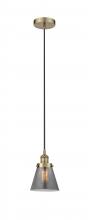 Innovations Lighting 616-1PH-AB-G63 - Cone - 1 Light - 6 inch - Antique Brass - Cord hung - Mini Pendant