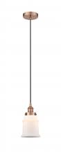 Innovations Lighting 616-1PH-AC-G181 - Canton - 1 Light - 6 inch - Antique Copper - Cord hung - Mini Pendant