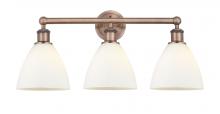 Innovations Lighting 616-3W-AC-GBD-751 - Bristol - 3 Light - 26 inch - Antique Copper - Bath Vanity Light