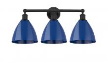 Innovations Lighting 616-3W-BK-MBD-75-BL - Plymouth - 3 Light - 26 inch - Matte Black - Bath Vanity Light