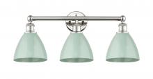 Innovations Lighting 616-3W-PN-MBD-75-SF - Plymouth - 3 Light - 26 inch - Polished Nickel - Bath Vanity Light