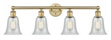 Innovations Lighting 616-4W-BB-G2812 - Hanover - 4 Light - 33 inch - Brushed Brass - Bath Vanity Light