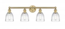 Innovations Lighting 616-4W-BB-G442 - Brookfield - 4 Light - 33 inch - Brushed Brass - Bath Vanity Light