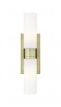 Innovations Lighting 617-2W-AB-G617-8WH - Boreas - 2 Light - 18 inch - Antique Brass - Bath Vanity Light