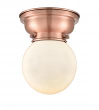 Innovations Lighting 623-1F-AC-G201-6 - Beacon - 1 Light - 6 inch - Antique Copper - Flush Mount