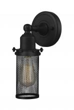 Innovations Lighting 900-1W-BK-CE219-BK - Quincy Hall - 1 Light - 5 inch - Matte Black - Sconce