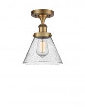 Innovations Lighting 916-1C-BB-G44 - Cone - 1 Light - 8 inch - Brushed Brass - Semi-Flush Mount