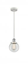 Innovations Lighting 916-1P-WPC-G202-6 - Beacon - 1 Light - 6 inch - White Polished Chrome - Cord hung - Mini Pendant