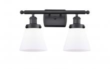 Innovations Lighting 916-2W-BK-G61-LED - Cone - 2 Light - 16 inch - Matte Black - Bath Vanity Light