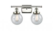 Innovations Lighting 916-2W-PN-G204-6 - Beacon - 2 Light - 16 inch - Polished Nickel - Bath Vanity Light