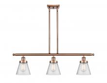 Innovations Lighting 916-3I-AC-G64 - Cone - 3 Light - 36 inch - Antique Copper - Stem Hung - Island Light