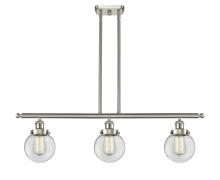 Innovations Lighting 916-3I-SN-G202-6 - Beacon - 3 Light - 36 inch - Brushed Satin Nickel - Stem Hung - Island Light