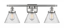 Innovations Lighting 916-3W-SN-G44 - Cone - 3 Light - 28 inch - Brushed Satin Nickel - Bath Vanity Light