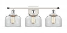 Innovations Lighting 916-3W-WPC-G72 - Bell - 3 Light - 28 inch - White Polished Chrome - Bath Vanity Light