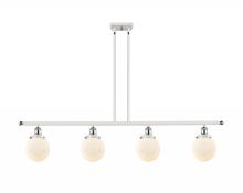 Innovations Lighting 916-4I-WPC-G201-6 - Beacon - 4 Light - 48 inch - White Polished Chrome - Stem Hung - Island Light