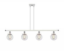 Innovations Lighting 916-4I-WPC-G202-6 - Beacon - 4 Light - 48 inch - White Polished Chrome - Stem Hung - Island Light