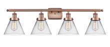 Innovations Lighting 916-4W-AC-G42 - Cone - 4 Light - 38 inch - Antique Copper - Bath Vanity Light