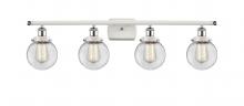 Innovations Lighting 916-4W-WPC-G202-6 - Beacon - 4 Light - 36 inch - White Polished Chrome - Bath Vanity Light