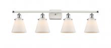 Innovations Lighting 916-4W-WPC-G61 - Cone - 4 Light - 36 inch - White Polished Chrome - Bath Vanity Light