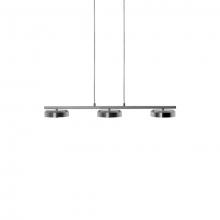 Cooks Lighting Items 401173BN-LED - Three Lamp LED Pendant with Thin Round Metal Shades
