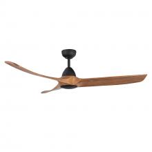 Cooks Lighting Items CF77860-MB/NW - Baylor 60-in Matte Black/Natural Wood LED Ceiling Fan