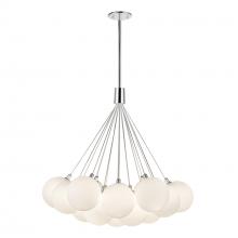 Cooks Lighting Items CH3128-OP - Bolla 28-in Opal Glass LED Chandelier