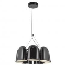 Cooks Lighting Items CH21120-GBK-UNV - Bell 20-in Glossy Black LED Chandelier