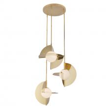 Cooks Lighting Items CH65127-MRB/OP-UNV - Scorpio 27-in Metallic Brass/Opal Glass LED Chandelier