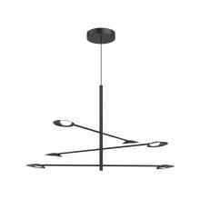 Cooks Lighting Items CH90136-BK-UNV - Rotaire 36-in Black LED Chandeliers