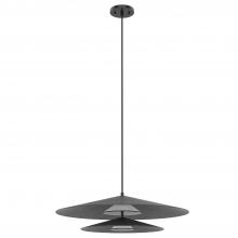 Cooks Lighting Items PD22907-GY - Cruz 24-in Felt - Gray LED Pendant