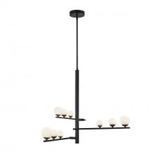 Cooks Lighting Items CH55524-BK/OP - Juniper 3 Head Black/Opal Glass LED Chandelier