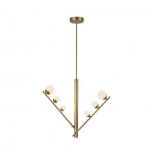 Cooks Lighting Items PD55520-BG/OP - Juniper 2 Head Brushed Gold/Opal Glass LED Pendant