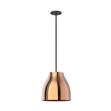 Cooks Lighting Items PD62012-BK/CP - Trinity 12-in Black/Copper LED Pendant