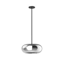 Cooks Lighting Items PD62014-BK/CH - Trinity 14-in Black/Chrome LED Pendant