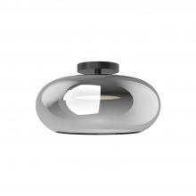 Cooks Lighting Items SF62014-BK/CH - Trinity 14-in Black/Chrome LED Semi Flush Mount