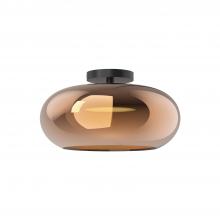 Cooks Lighting Items SF62014-BK/CP - Trinity 14-in Black/Copper LED Semi Flush Mount