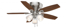 Casablanca Fan Company 53187 - Casablanca 44 inch Durant Brushed Nickel Low Profile Ceiling Fan with Light Kit and Pull Chain