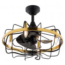 Vaxcel International F0127 - Kenton 21-in Ceiling Fan Black and Satin Brass