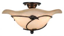 Vaxcel International CF38815OL - Vine 15-in Semi Flush Ceiling Light or Pendant (Dual Mount) Oil Shale