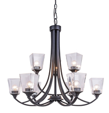 Revolution Lighting 4489BKSD - Nine Light Chandelier