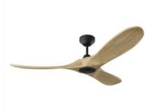 Visual Comfort & Co. Fan Collection 3MAVSM52MBKNH - Maverick Smart 52 Ceiling Fan in Matte Black with Naturel Honey Blades