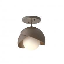 Hubbardton Forge 121377-SKT-07-05-GG0711 - Brooklyn 1-Light Double Shade Semi-Flush