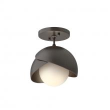 Hubbardton Forge 121377-SKT-14-14-GG0711 - Brooklyn 1-Light Double Shade Semi-Flush