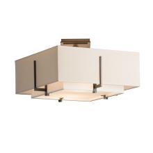 Hubbardton Forge 126507-SKT-07-SF1205-SA1605 - Exos Square Small Double Shade Semi-Flush