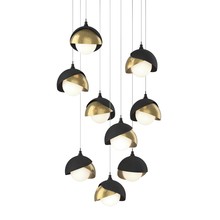 Hubbardton Forge 131105-SKT-LONG-10-86-GG0711 - Brooklyn 9-Light Double Shade Pendant