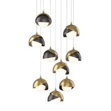 Hubbardton Forge 131105-SKT-LONG-86-14-GG0711 - Brooklyn 9-Light Double Shade Pendant