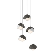 Hubbardton Forge 131125-SKT-LONG-02-07-GG0711 - Brooklyn 5-Light Double Shade Pendant