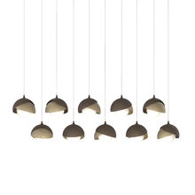 Hubbardton Forge 131205-SKT-LONG-05-84-GG0711 - Brooklyn 10-Light Double Shade Pendant